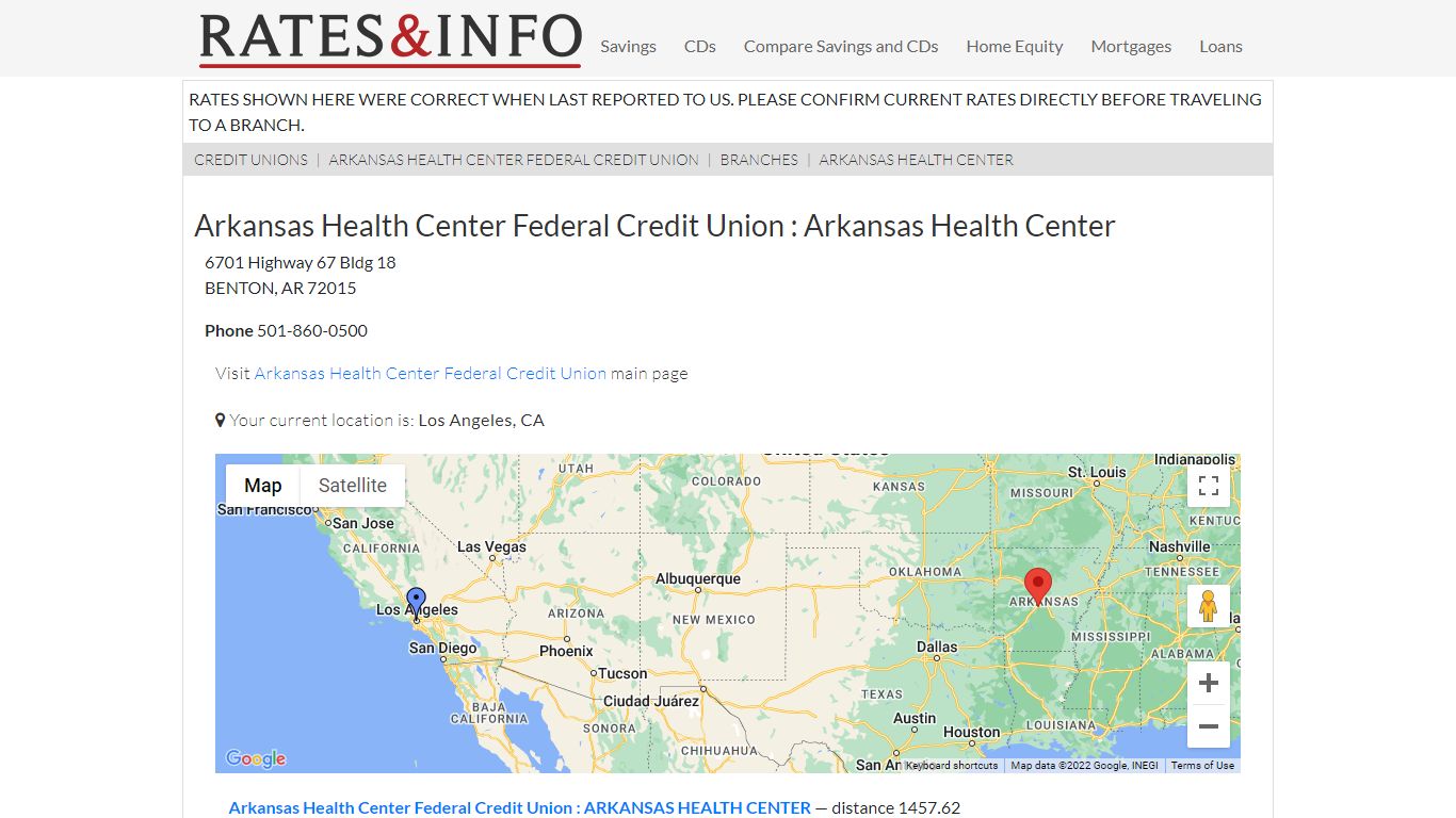 Arkansas Health Center Federal Credit Union : Arkansas Health Center